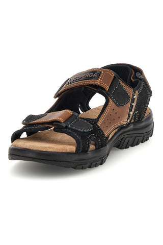 Rjavi usnjeni sandali Superga S86U545