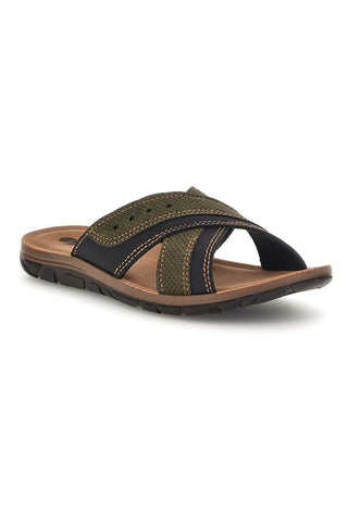 Zeleni copati s prekrižanimi trakovi Inblu 14 VT