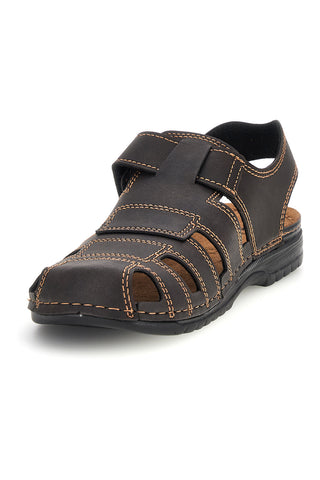 Sandali marroni con tomaia chiusa Inblu 3522