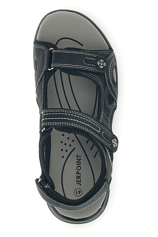 Črni sandali z velcro trakovi Jerpoint CN20