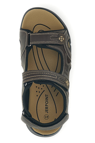 Rjavi sandali z velcro trakovi Jerpoint CN20