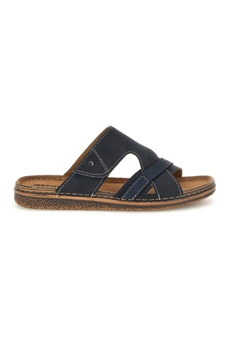 Modri usnjeni copati Jerpoint 10104BESY