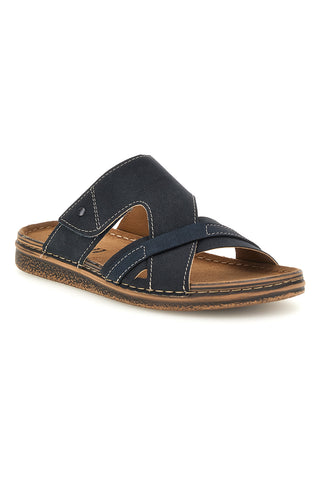Modri usnjeni copati Jerpoint 10104BESY