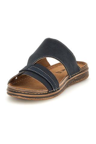 Modri usnjeni copati Jerpoint 10104BESY