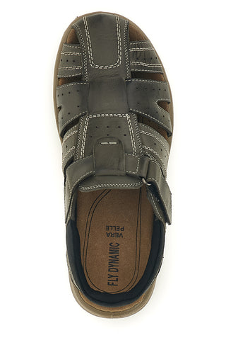 Sivi sandali z velcro trakom Fly dinamic FD29