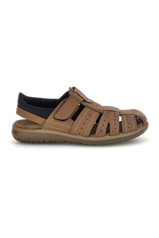 Rjavi sandali z velcro trakom Fly dinamic FD29