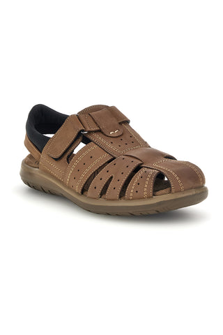 Rjavi sandali z velcro trakom Fly dinamic FD29