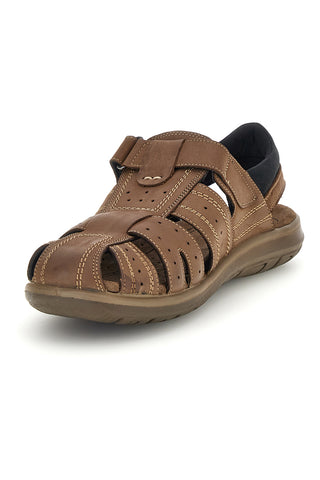 Rjavi sandali z velcro trakom Fly dinamic FD29