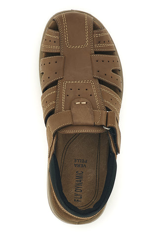 Rjavi sandali z velcro trakom Fly dinamic FD29
