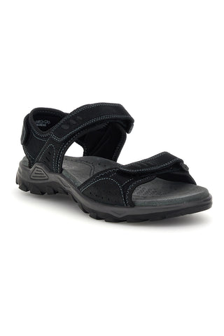Modri sandali iz pravega usnja z velcro zaponkami Fly dynamic FD10