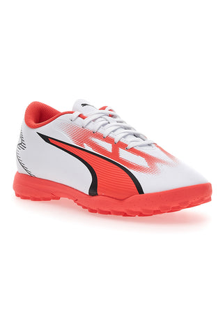 Nogometni čevlji Puma Ultra Play TT Jr beli in oranžni