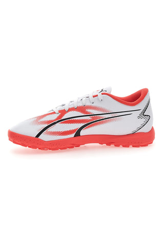 Nogometni čevlji Puma Ultra Play TT Jr beli in oranžni