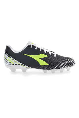 Črni nogometni čevlji za trdna tla z rumenim logotipom Diadora Pichichi 6 Mg14