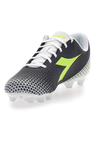 Črni nogometni čevlji za trdna tla z rumenim logotipom Diadora Pichichi 6 Mg14