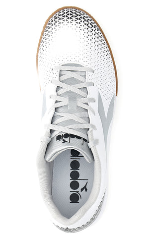 Bele čevlje za dvoranski nogomet z logotipom Silver Diadora Pichichi 6 Idr