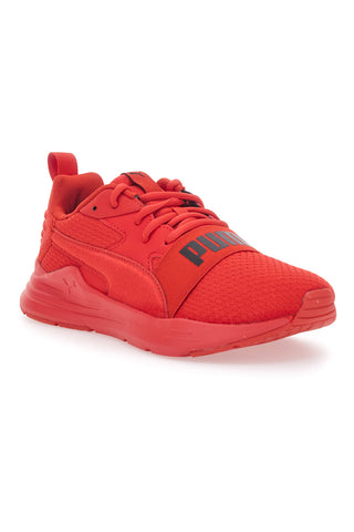 Rdeče superge z mrežastim zgornjim delom Puma Wired Run Pure Jr