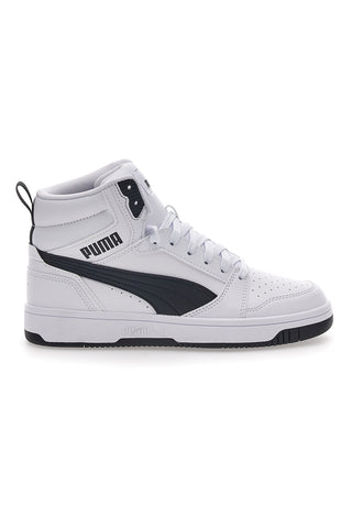 Bele in črne superge Puma Rebound V6 Mid Jr