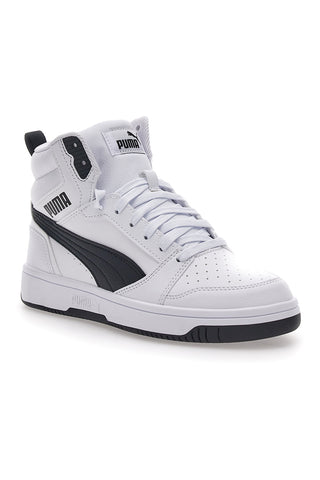 Bele in črne superge Puma Rebound V6 Mid Jr