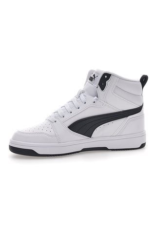 Bele in črne superge Puma Rebound V6 Mid Jr