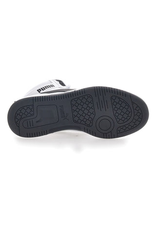 Bele in črne superge Puma Rebound V6 Mid Jr