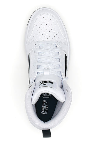 Bele in črne superge Puma Rebound V6 Mid Jr