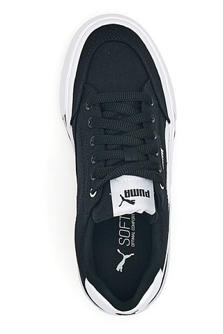 Črne in bele platnene superge Puma Court Classic Vulc Fs Jr