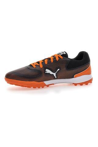 Črni in oranžni čevlji za malonogometno igro Puma Truco III TT