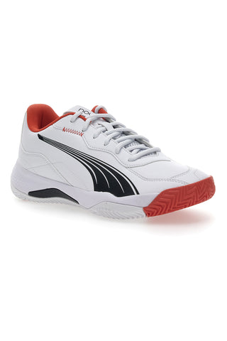 Beli in rdeči moški čevlji za padel Puma Nova Smash