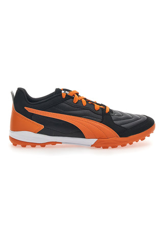 Črni in oranžni čevlji za dvoranski nogomet Puma Pressing IV TT