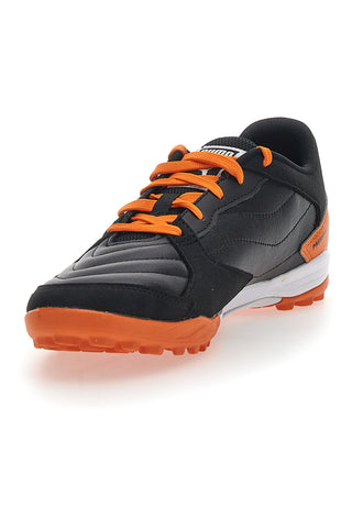 Črni in oranžni čevlji za dvoranski nogomet Puma Pressing IV TT