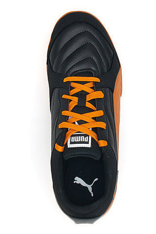 Črni in oranžni čevlji za dvoranski nogomet Puma Pressing IV TT
