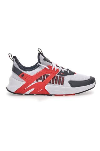 Bele superge z rdečimi in črnimi detajli Puma Pacer +