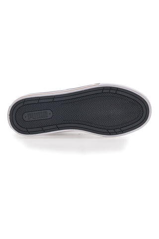 Črni in beli platneni športni copati Puma Court Classic Vulc Fs