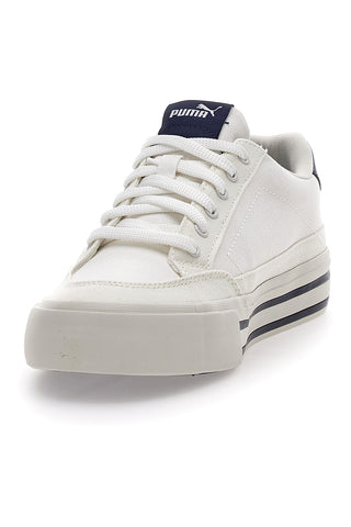 Bele superge z modrimi detajli za moške Puma Court Classic Vulc FS