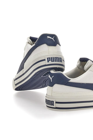 Bele superge z modrimi detajli za moške Puma Court Classic Vulc FS