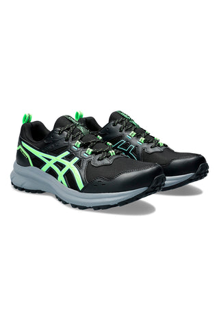 Črni in zeleni tekaški čevlji Asics Trail Scout 3