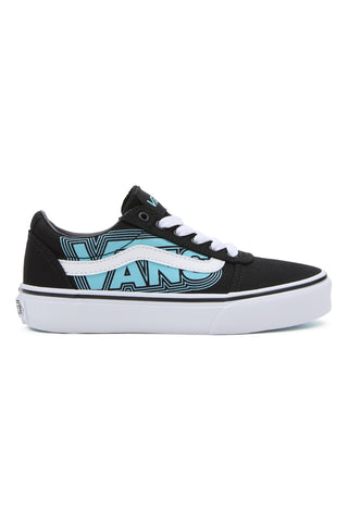 Črni in modri športni copati z logotipom Vans Ward na strani
