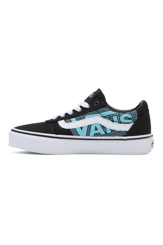 Črni in modri športni copati z logotipom Vans Ward na strani