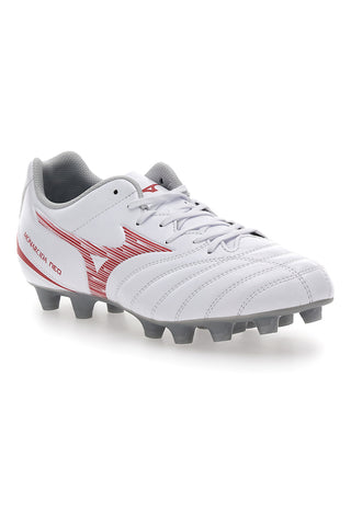 Beli in rdeči nogometni čevlji Mizuno Monarcida Neo III Select
