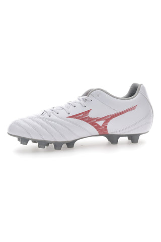 Beli in rdeči nogometni čevlji Mizuno Monarcida Neo III Select