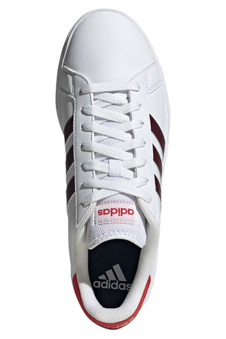 Bele športne copate z vezalkami Adidas Grand Court Base 2.0