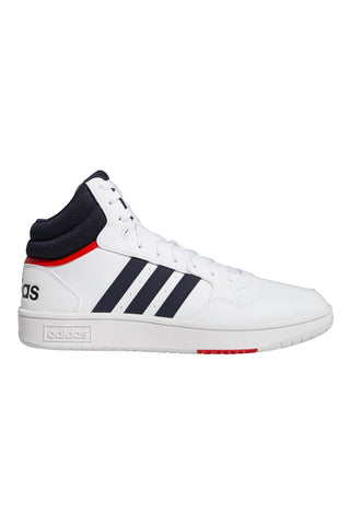 Bele visoke superge z vezalkami Adidas Hoops 3.0 Mid