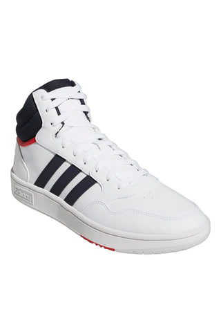 Bele visoke superge z vezalkami Adidas Hoops 3.0 Mid