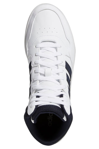 Bele visoke superge z vezalkami Adidas Hoops 3.0 Mid