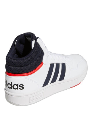 Bele visoke superge z vezalkami Adidas Hoops 3.0 Mid