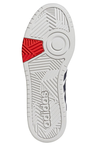Bele visoke superge z vezalkami Adidas Hoops 3.0 Mid