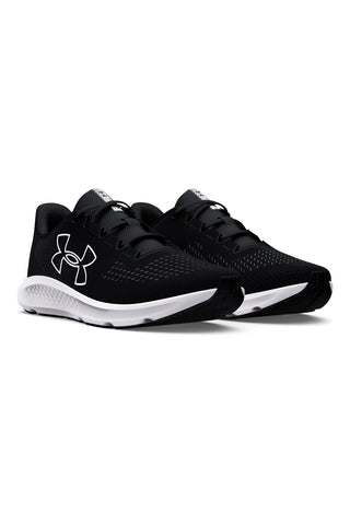 Črni in beli tekaški čevlji Under Armour Charged Pursuit 3 Bl