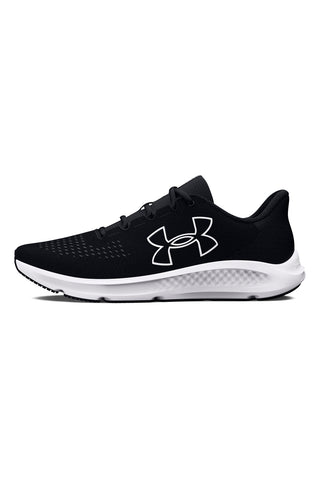 Črni in beli tekaški čevlji Under Armour Charged Pursuit 3 Bl