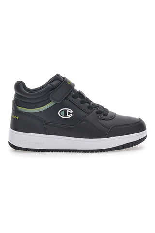 Črni in zeleni superge Mid-Cut z velcro CHAMPION REBOUND MID
