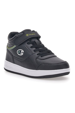 Črni in zeleni superge Mid-Cut z velcro CHAMPION REBOUND MID
